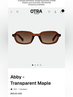 OTRA Abby Sunglasses in Transparent Maple Brown